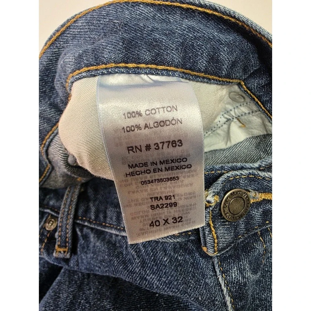 Members Mark Jeans Mens 40x32 Blue Tapered Leg Dark Wash American Denim